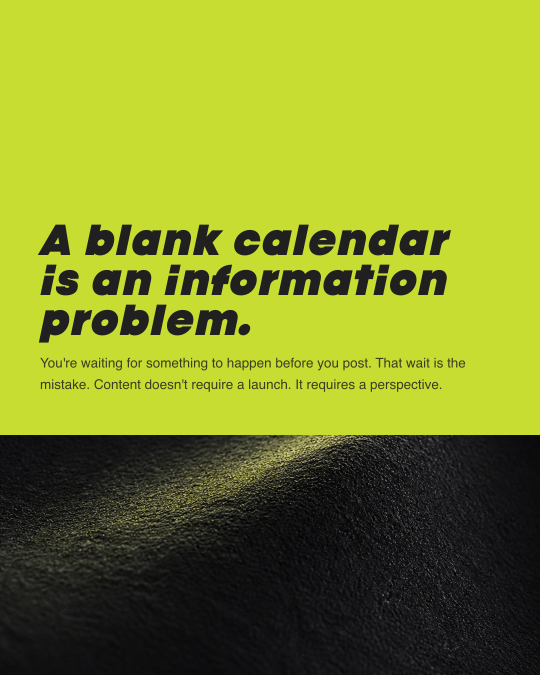 Slide 2 — Evergreen content angles when you have nothing to announce