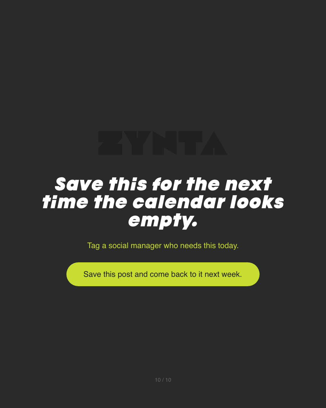 Slide 10 — Evergreen content angles when you have nothing to announce
