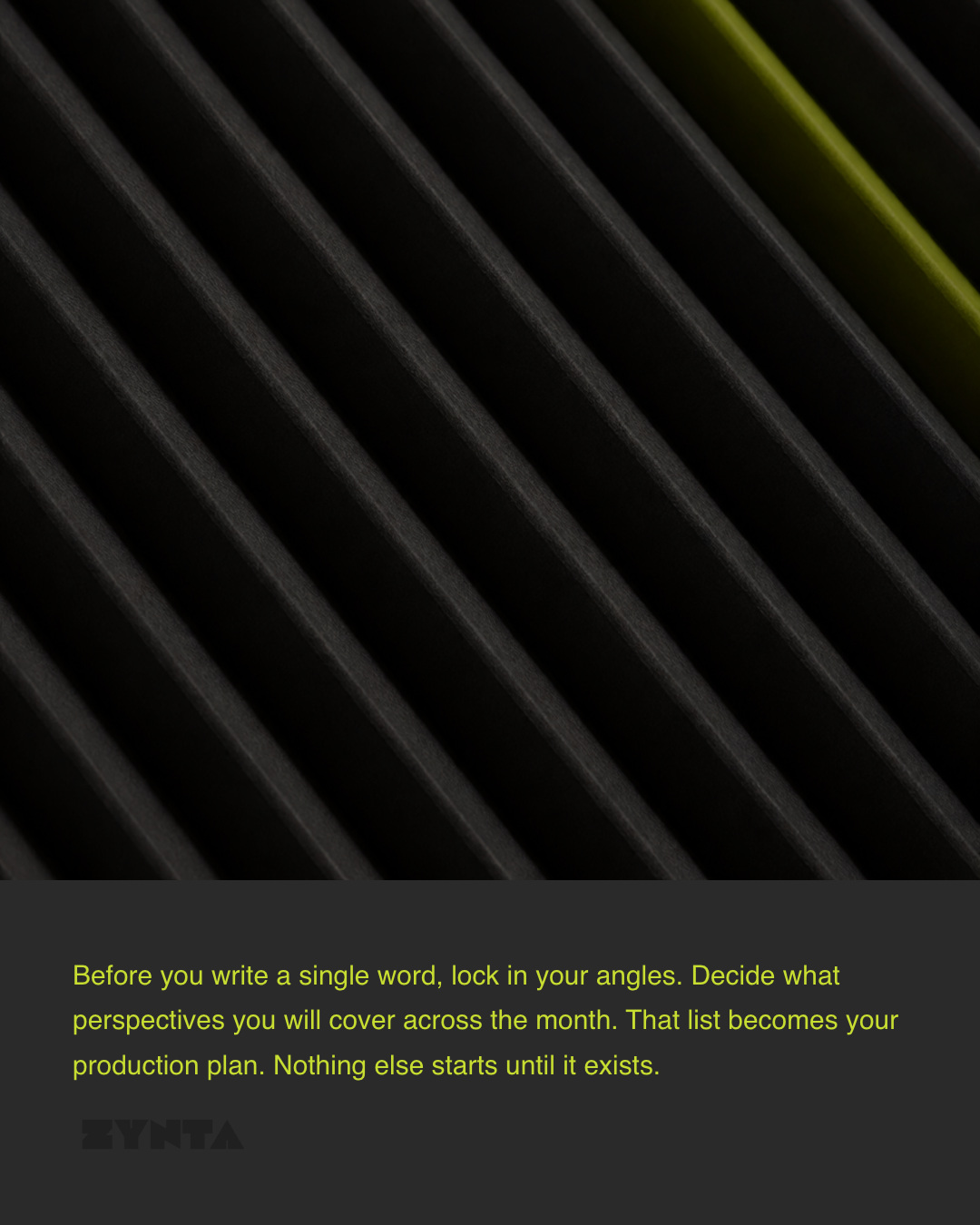 Slide 3 — Batch a month of posts in one sitting