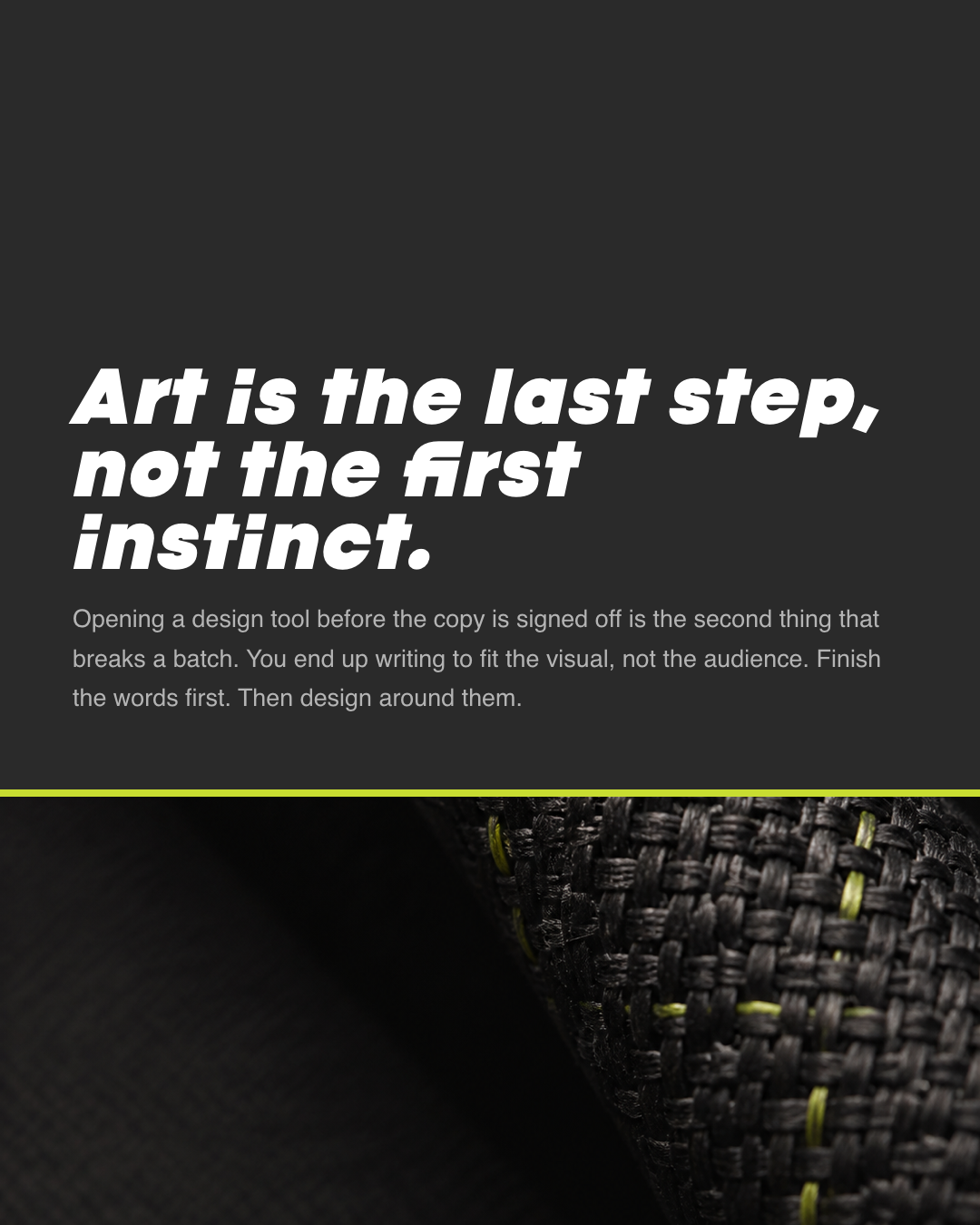 Slide 7 — Batch a month of posts in one sitting