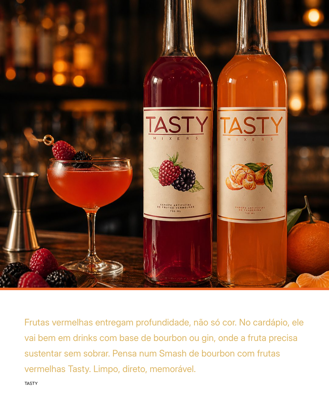 Slide 3 — 5 sabores Tasty Mixers e onde cada um brilha