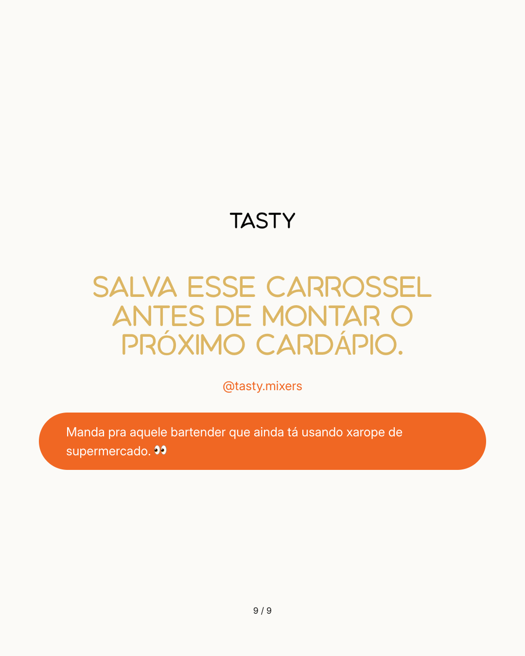 Slide 9 — 5 sabores Tasty Mixers e onde cada um brilha