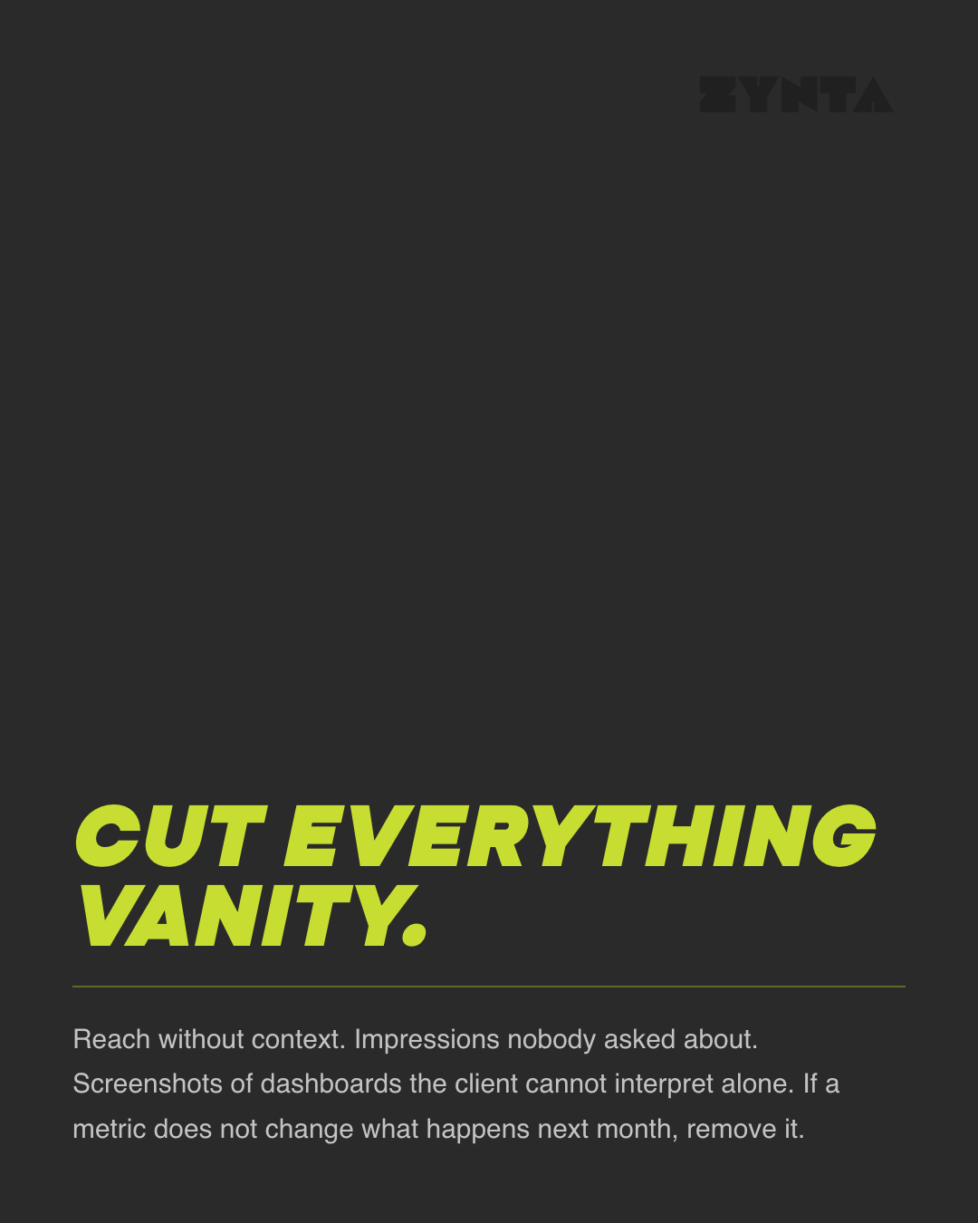 Slide 6 — Client report in 10 minutes flat