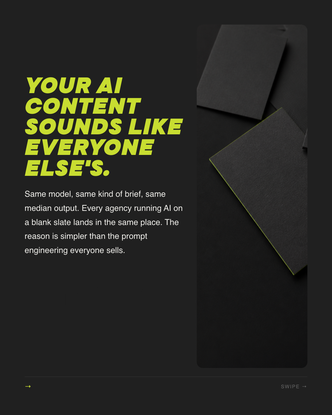 AI carousels sound the same. Context is the fix.