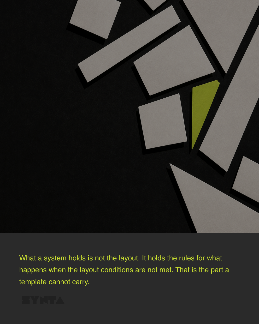 Slide 3 — Template vs System: What Holds a Brand Together